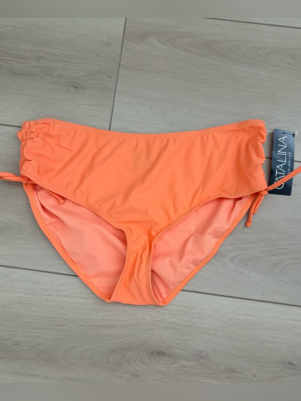 Catalina Women's High Waist Tangerine Bikini Tankini Swimsuit Bottoms NWT Large